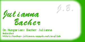 julianna bacher business card